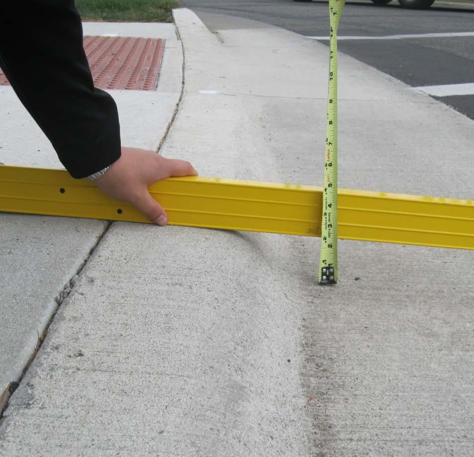 10) Curb tapers are considered a detectable edge when