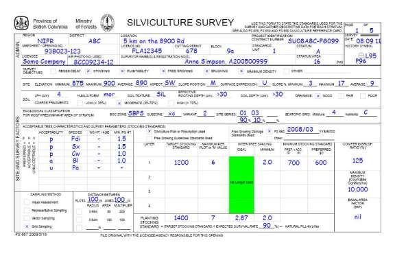 Figure 18: FS 657 Silviculture Survey