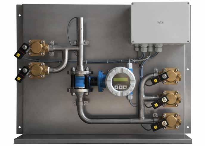 Watermeter and liquid dosing We deliver open wall mounted water meter or built-in Water Meter Unit systems (WMU).