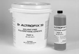 7.1 Polyurethane Adhesives Altrofix 30 & 31 For installations of Safety Sheet Flooring in areas subjected to excessive spillage of water, floors with a drain(s), extreme temperature change, and heavy