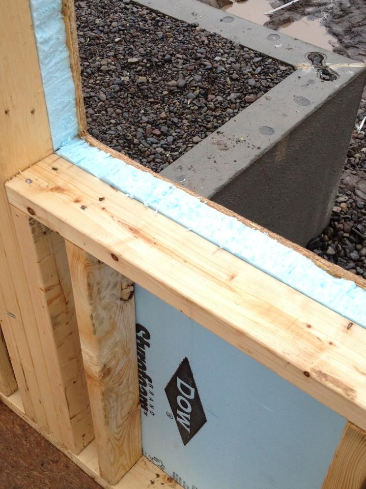 ) The OSB provides ample support, but some framers prefer to add a 1x6 sill on top of the 2x4 framing of the window opening. Most exterior doors can use 2x4 framing.