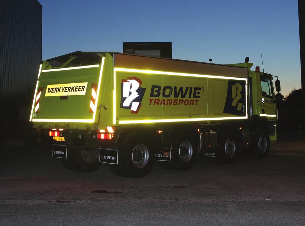 Conspicuity & Fleet Reflective contour markings on trucks make detection easy, giving drivers time to see a vehicle, react and avoid a collision.