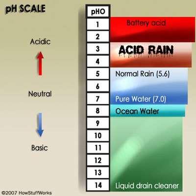 ACID RAIN Rain with a ph lower than 5 Caused by man made