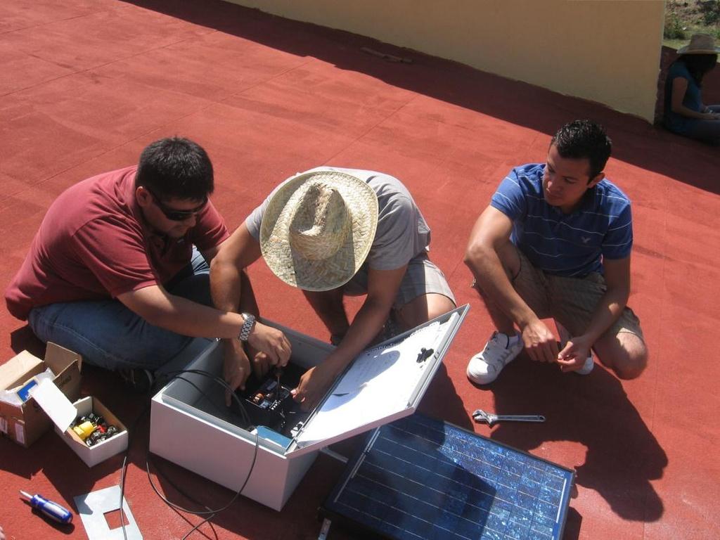 The PV System The team investigated a variety of possible applications for PVs in the town of Santa Isabel Cholula Due to concerns about possible theft or vandalism, we decided to install the