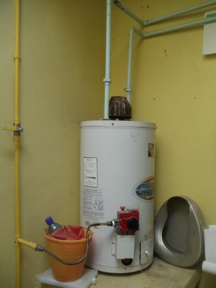 The Current Hot Water System A 100 liter propane heated water tank Pressure
