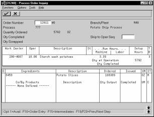 Review Information Reviewing Process Orders From Shop Floor Control (G31), choose Process Daily Order