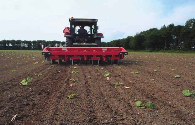 In order to provide accurate quality inter-row and inter-plant cultivations a wide variety of hoeing blades and tines are available such as cultivating tines, torsion weeders, finger weeders, harrow