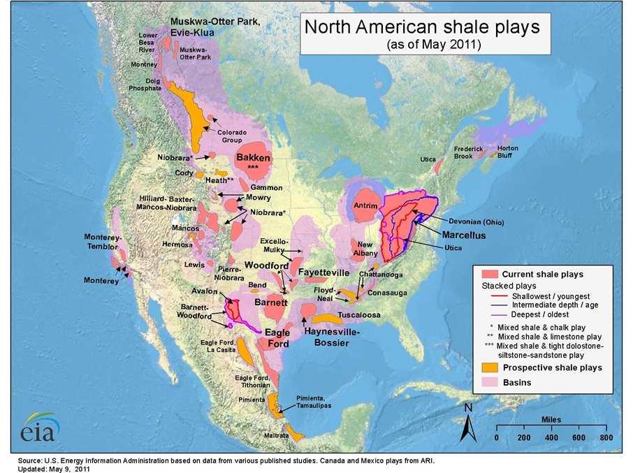 North American Shale Gas Plays Prolific shale gas