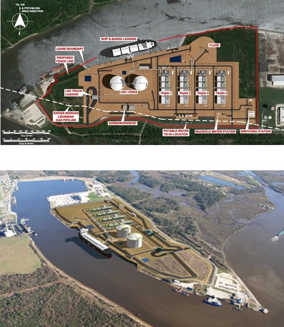 Magnolia LNG Project Site Magnolia LNG LLC, 100% subsidiary of LNGL 115 acre site is PLC Tract 475 Industrial Canal off Calcasieu Shipping Channel, legally binding lease with term of lease up to 70