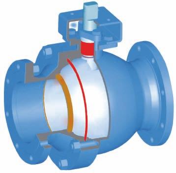 CLASS 150/300 FLOATING BALL VALVES DESIGN FEATURES Full Bore Two-piece Cast Steel body API-607/6FA Fire Tested Stem with two double d flats on stem assures mounting of the lever handles always