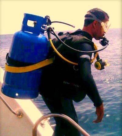 LPG facilitated diving