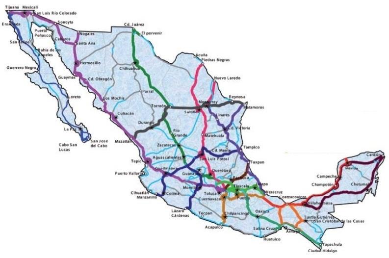 Major Highway Network in Mexico 2006