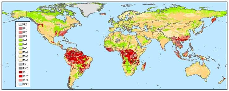P - retention Generalized map of soil phosphorus retention potential (Map