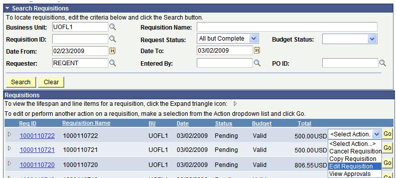 Creating a Requisition Using Favorites In order to demonstrate creating a requisition line from Favorites, we will first add our previously created line (Non Catalog line created above) as a favorite.
