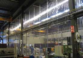 GRINDING CURTAINS 140 CM WIDE Grinding curtains offer no protection against welding light!