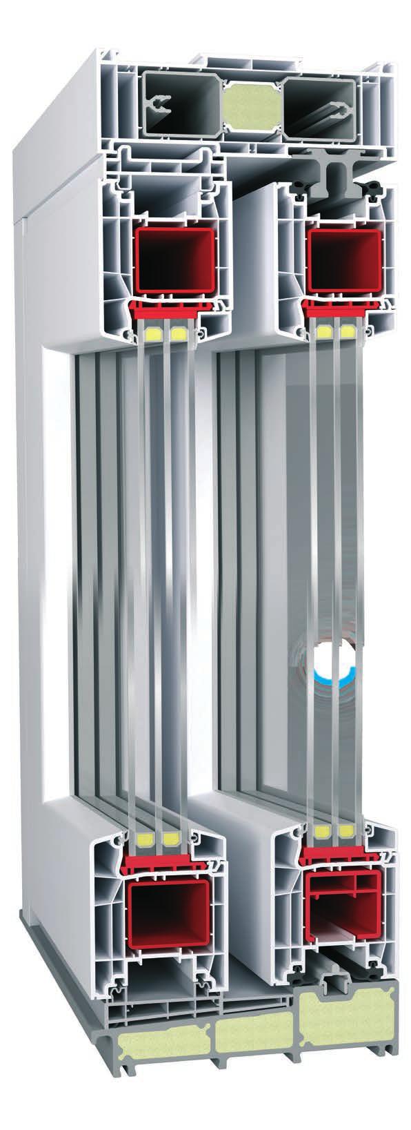85mm HST lift & slide doors The modular system is a novelty in this segment and represents a solution from which three different products can be achieved, with regard to their thermal parameters -