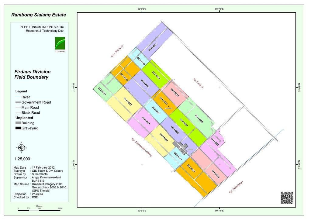 Figure 1d-1 Map of Rambong Sialang Estate Source: Lonsum, April 2014 Doc ID: 3843 /