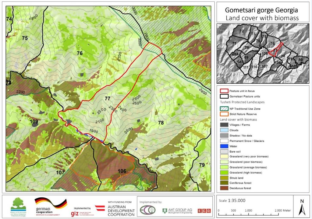 Land cover map Land cover mapping was conducted based on Sentinel 2a data.