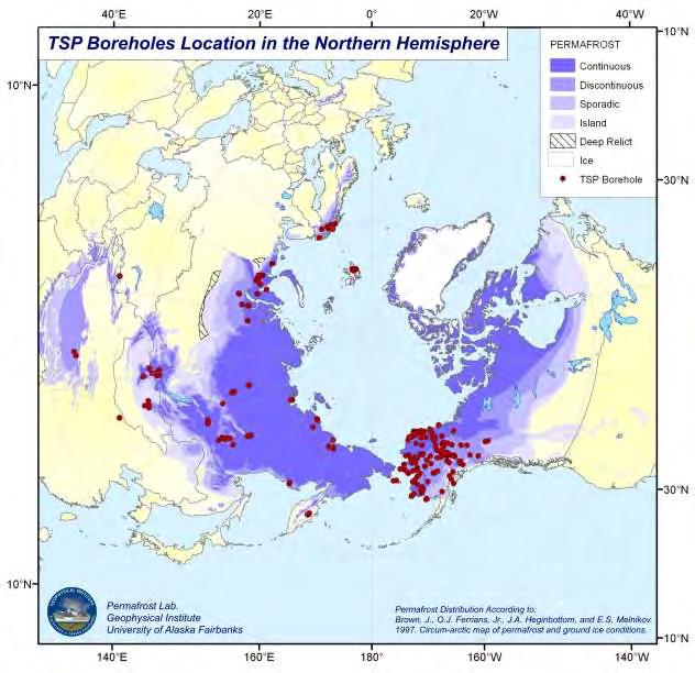 In Situ Sensing Initiatives Thermal State of Permafrost (TSP) Circumarctic