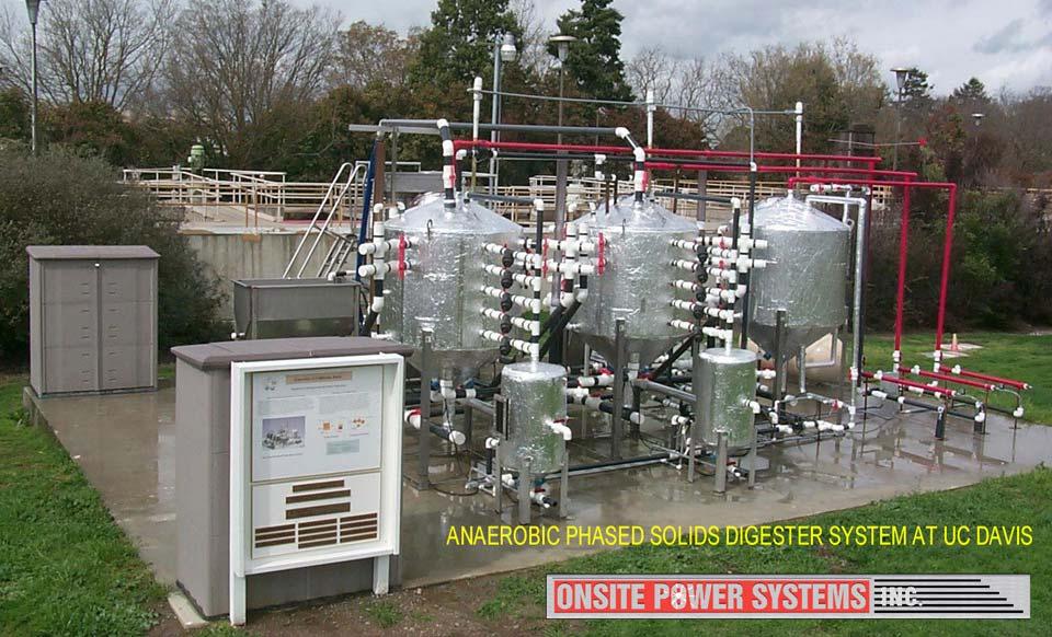 Universities with Anaerobic Digestion University of California Davis The university worked with OnSite Power Systems, Inc. to develop an AD system that would meet their needs.