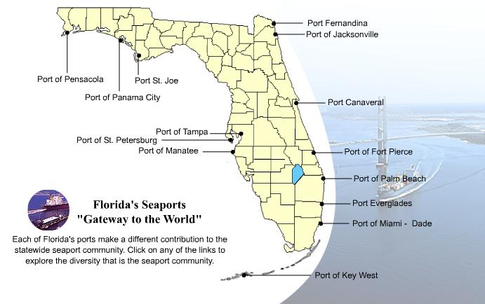 Developing Florida s Seaport System Plan Major Cargo Gateway Port (Deep Draft) Regional Cargo Gateway Port Major Cruise (>1,000,000 /yr) Gateway for non-florida commodities Gateway for strategic