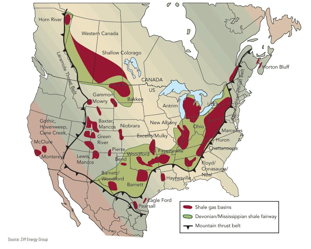 Shale Gas Plays of North America Source: