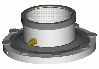 Argon input Glass Aspiration of smoke Fig. 1: CAD model of the shielding chamber Fig.