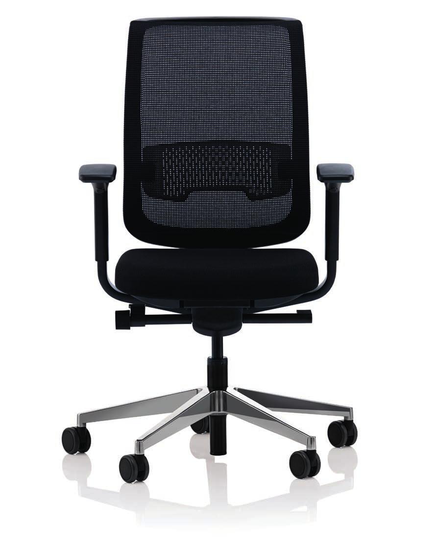 BACK HEIGHT adjustment on upholstered chair (not shown) allows you to raise or lower the chair s back from a seated position to support your lower back.