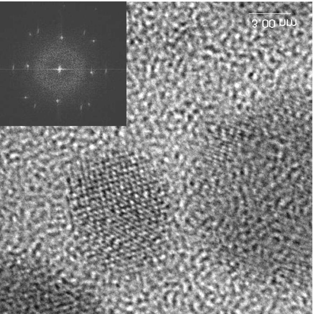 Structural Studies... 1627 Fig. 3. HRTEM image of the sample milled for 10 h with electron diffraction pattern. Fig. 4. Mössbauer spectra for the samples ground for 1 and 10 h.