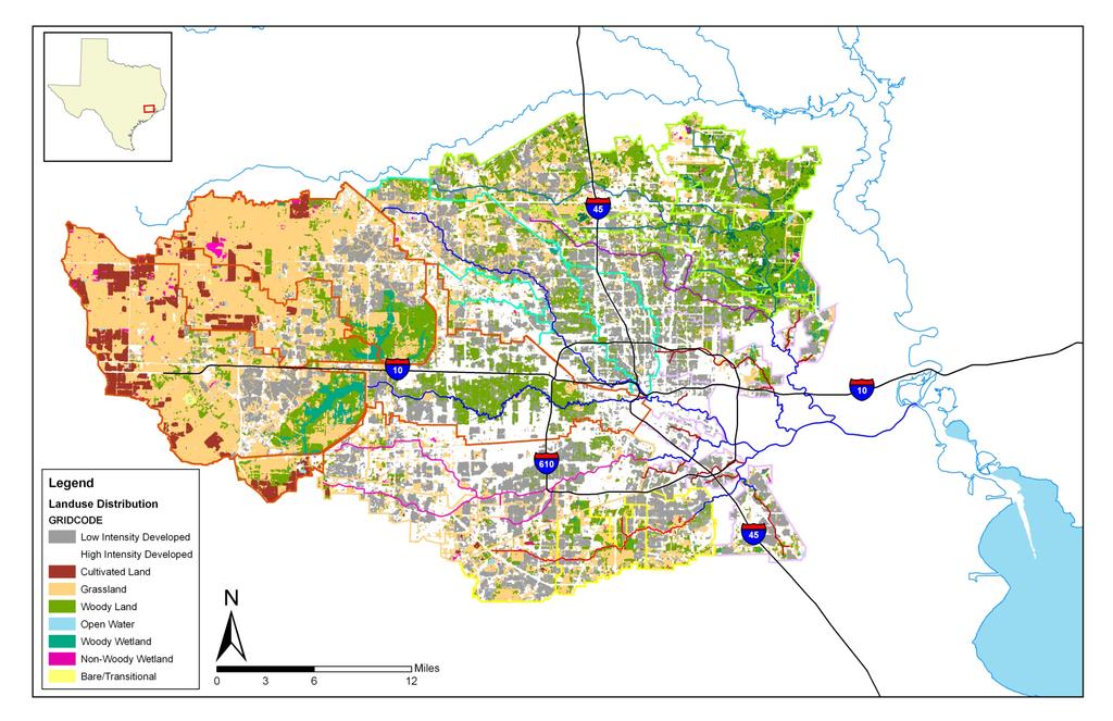 Houston Metropolitan Watersheds Greens Bayou Buffalo Bayou LakeHouston Houston