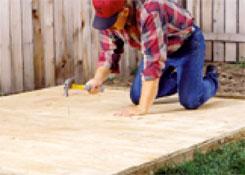 1) Build the Flooring After the foundation is built, use 2x6s to build a frame of floor joists set 16 in.