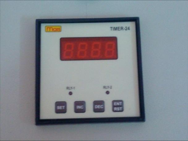 D. Digital Timer Setting : This is a Digital Timer with 7 segments Display, used to set the ozone time. It consists of the following Buttons I. SET : Using this button we can set the ozone time. II.