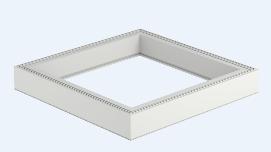 Frame extension with flange ZCE 0015 makes installation in warm or sedum roof constructions possible extends frame