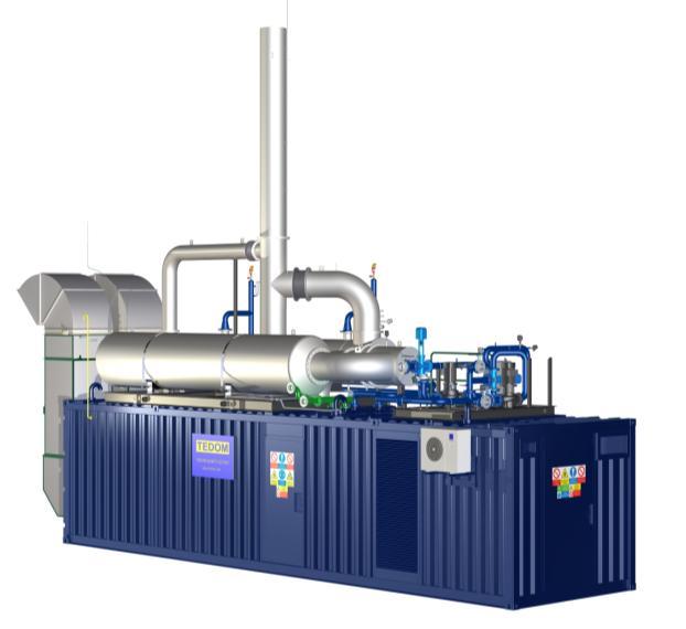 CHP Technical Data Sheet for T200 Natural Gas Containerised Cento Series Standard Features High performance electrical efficiency Fully modulating output 3 packages Open frame, Indoor Canopy, Outdoor