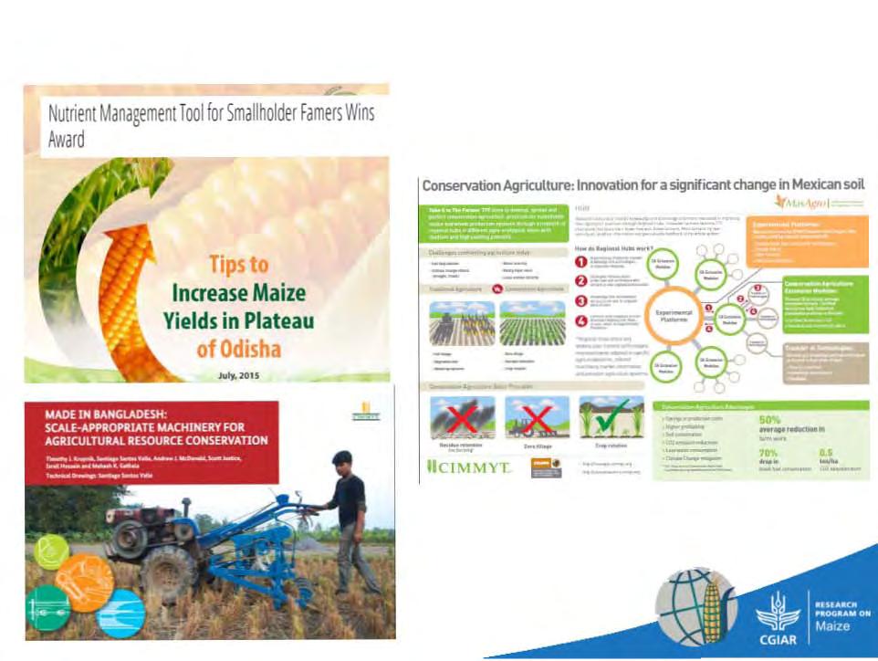 Technologies that can make a difference Nutrient Management Tool for Smallholder Fame~ 'MOl Award Tips to Increase Maize Yield, in