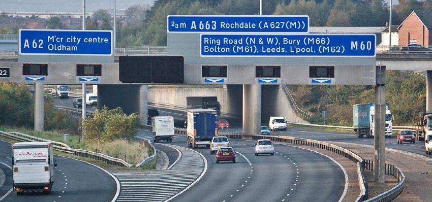 the A49 link road providing a more direct route from the M6 J25 to the town centre.