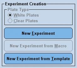 Selecting the Protocol Change to the Overview screen by clicking. Click New Experiment from Template.