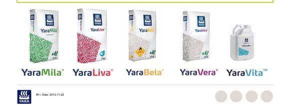 A key focus area for Yara is to continuously develop and improve differentiated products