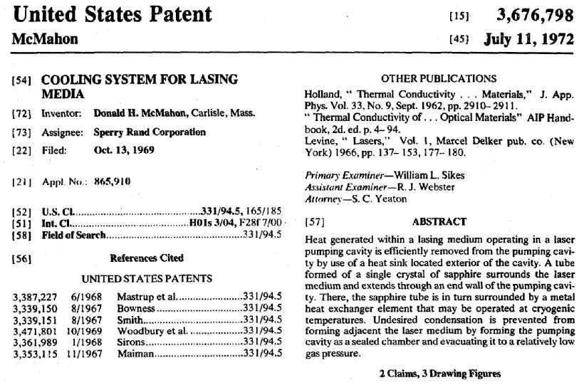 McMahon Patent on