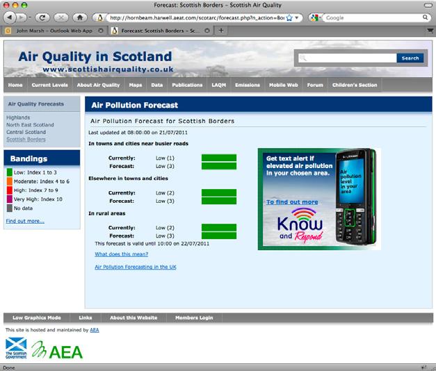 The Scottish Air Quality Database Issue.