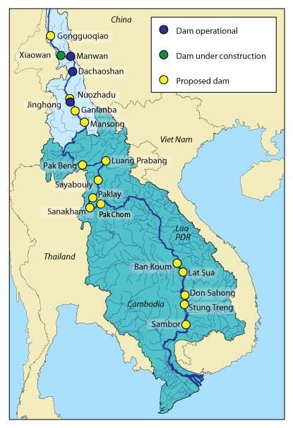 1 ORIENTATION The Lower Mekong mainstream dams described below can be found in the map below 1 : 1 The SEA team is preparing a comprehensive set of maps in which spelling for all proposed hydropower