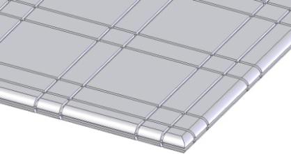 The substantial reduction of the mass per unit area of the panel covered by photovoltaic cells can be achieved through the reduction of the mass of the panel frame assembly.
