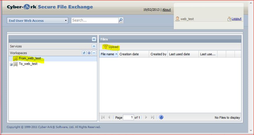 5. Sending Files via the Vault (Uploading): To send files to Maccabi please select the