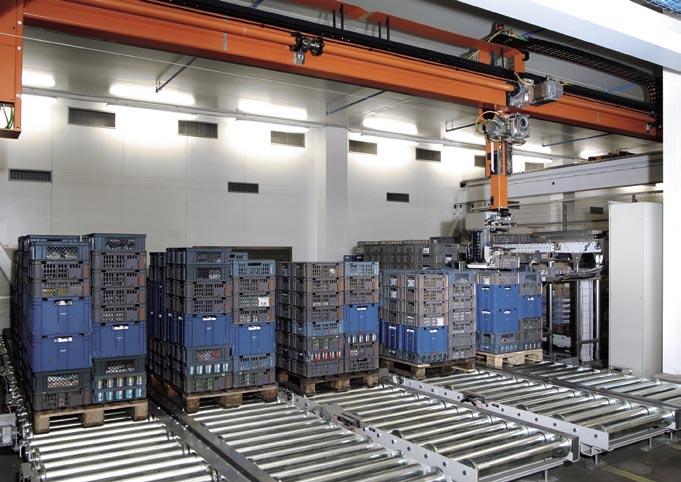DEPALLETIZING WAREHOUSING ORDER PICKING KUKA robots are true logistics experts not only for case packing and palletizing, but also for depalletizing and order pickingin large distribution centers.