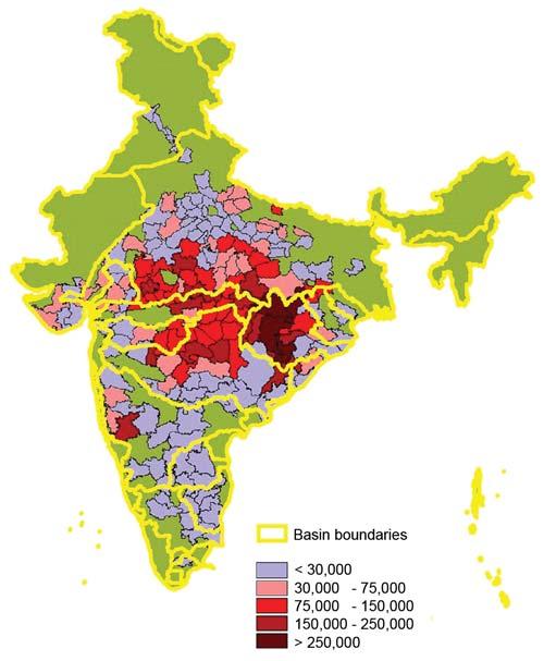 B. R. Sharma, K. V. Rao and K. P. R. Vittal about 2.1M ha-m of runoff. Spatial distribution of runoff on agro-ecological sub- region river basin wise is shown in Figure 1.