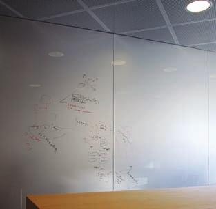 If privacy is required we recommend using frosted glass or applying silk screen prints or film to the glass.