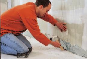 Only when all the preliminary work such as measuring and drawing are done for the desired tiled
