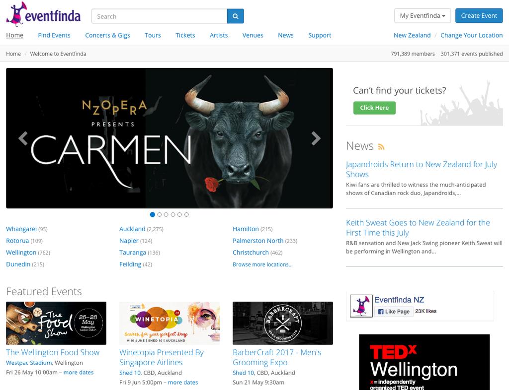 FEATURED EVENT TILES Promote your single event either on the Eventﬁnda homepage and in our popular weekly newsletter