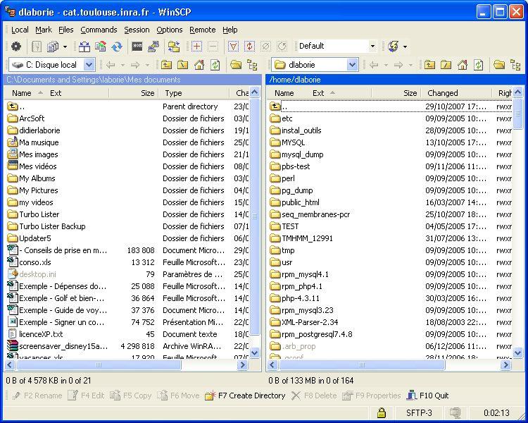 Downloading / transferring WinSCP / FileZilla : copy via