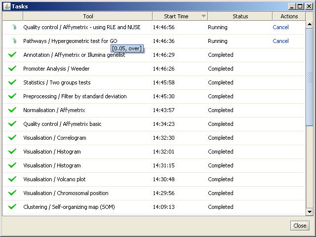 Task manager You can run many analysis jobs at the same time Use